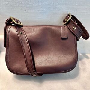 Like New Vintage Patricia Legacy Coach Crossbody Bag Saddle Dark Brown Leather